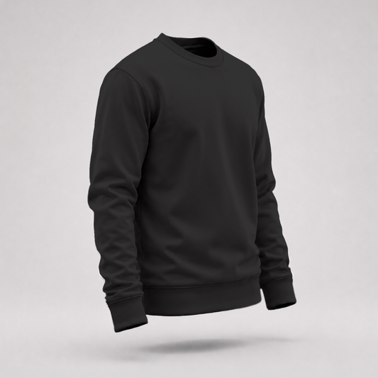 Blusa Moletom Careca Lisa Premium Slim Algodão Mácio
