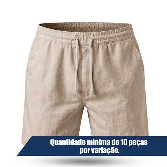 Bermuda Short Linho Masculino Básico Diversas Cores (10 PEÇAS POR VARIAÇÃO)