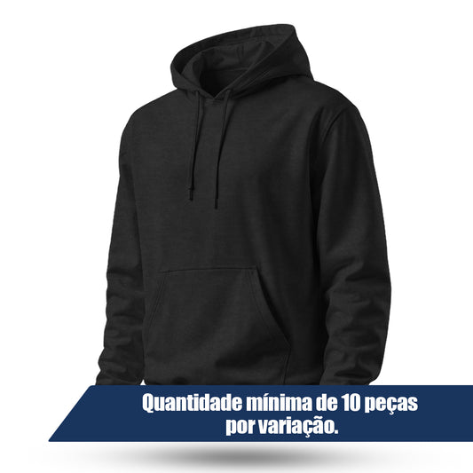 Blusa Moletom Canguru Lisa Premium Slim Algodão (10 PEÇAS POR VARIAÇÃO)