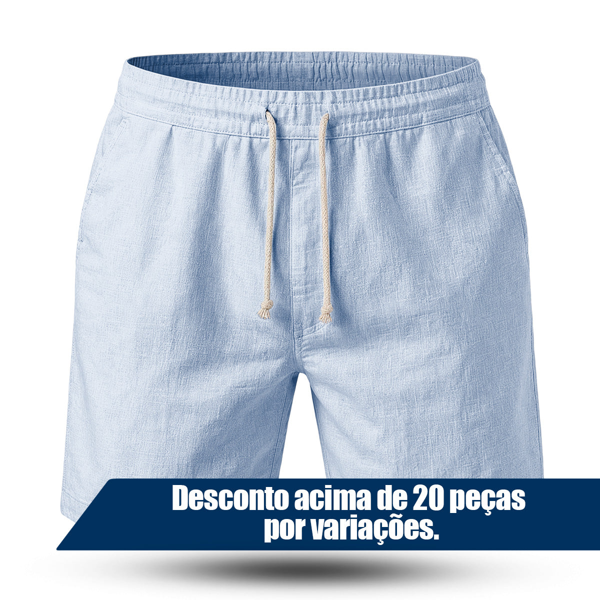 Bermuda Short Linho Masculino Básico Diversas Cores