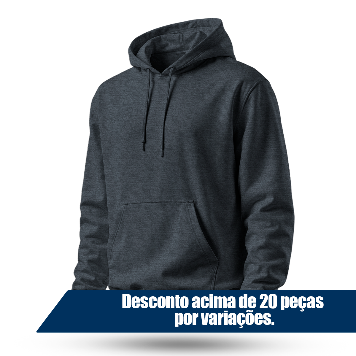 Blusa Moletom Canguru Lisa Premium Slim Algodão Mácio Unissex