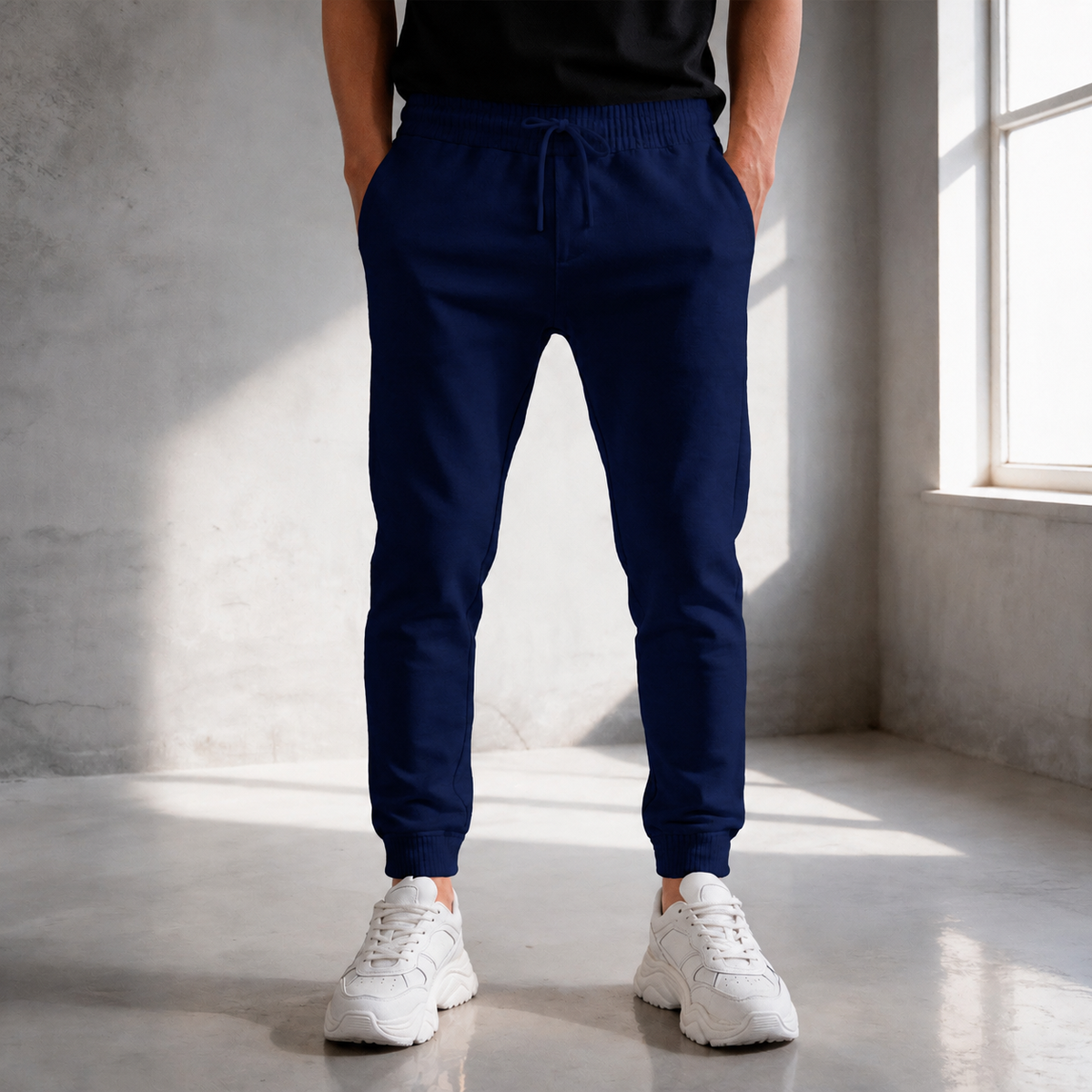Calça Moletinho / Moletom Preto Liso Algodão Mácio Várias Cores