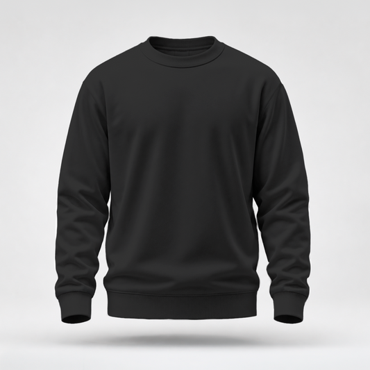 Blusa Moletom Careca Lisa Premium Slim Algodão Mácio