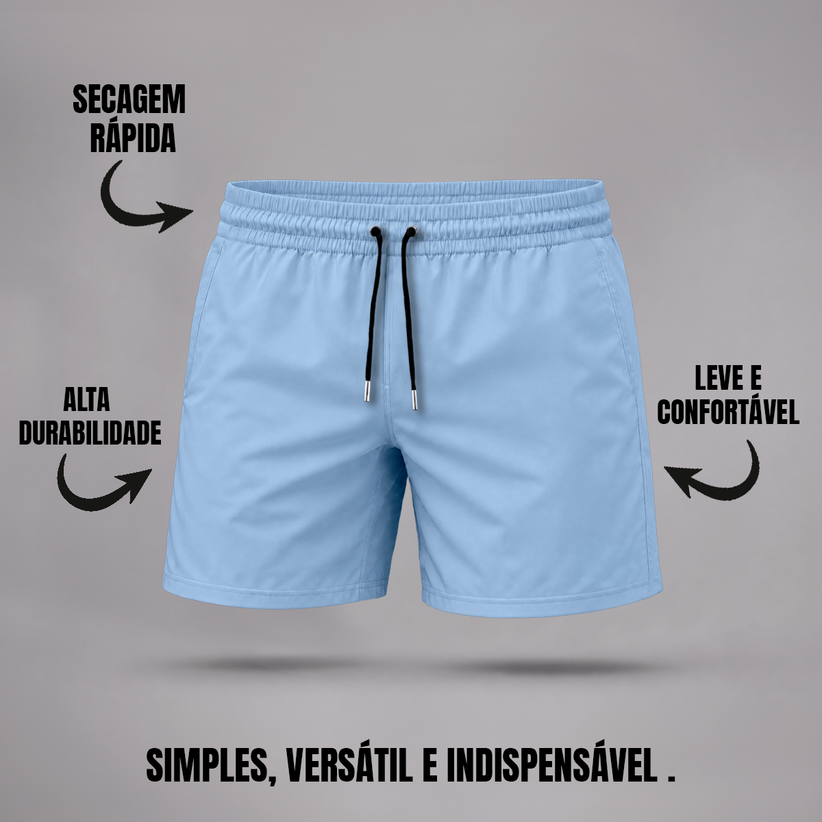 Bermuda Tactel Elastano Masculina (10 PEÇAS POR VARIAÇÃO)
