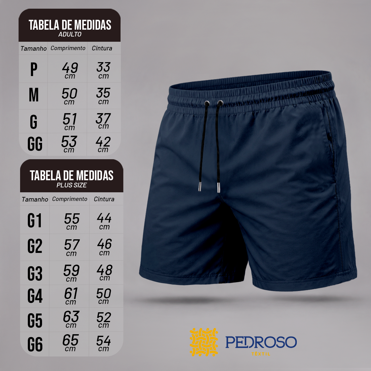 Bermuda Tactel Elastano Masculina (10 PEÇAS POR VARIAÇÃO)