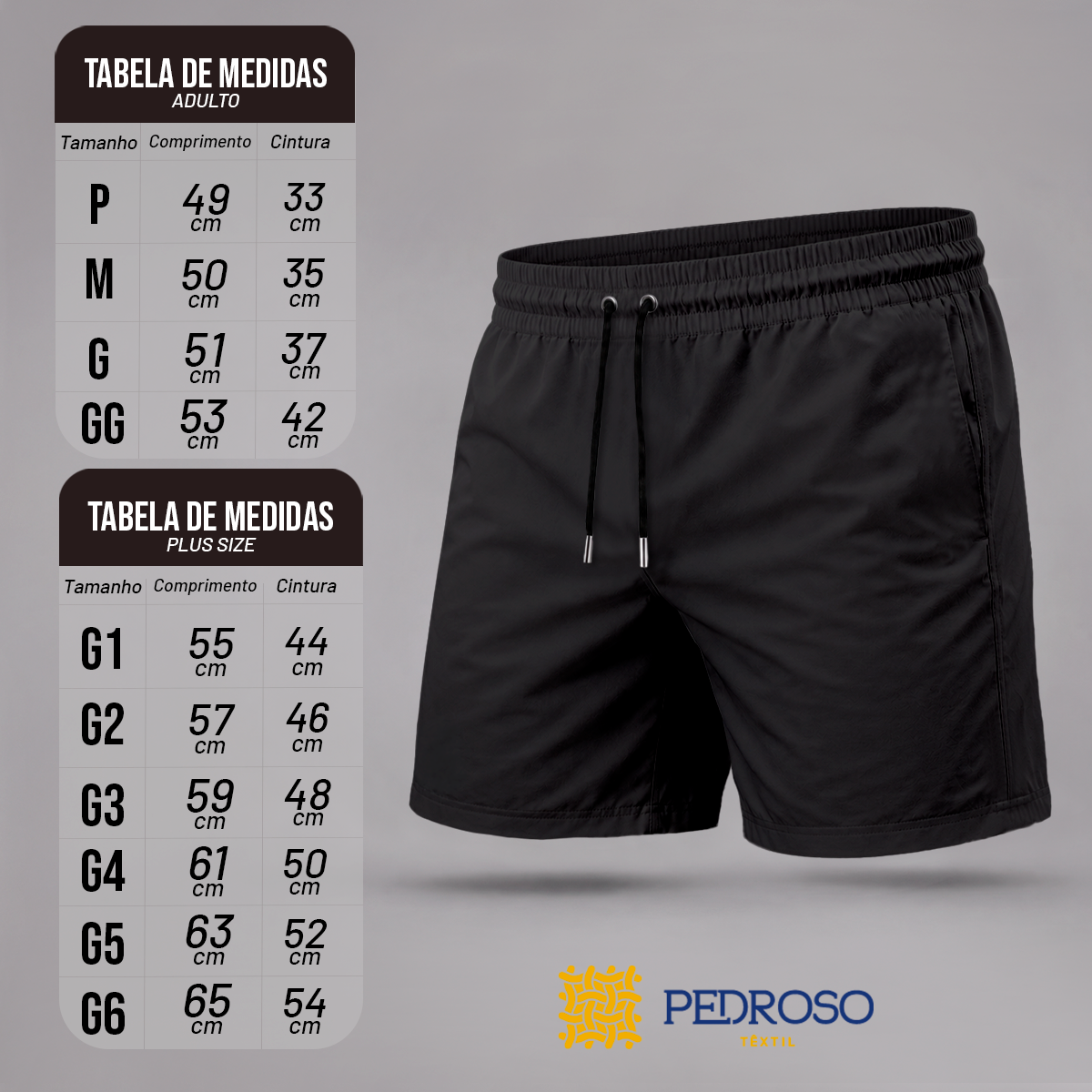 Bermuda Tactel Elastano Masculina (10 PEÇAS POR VARIAÇÃO)