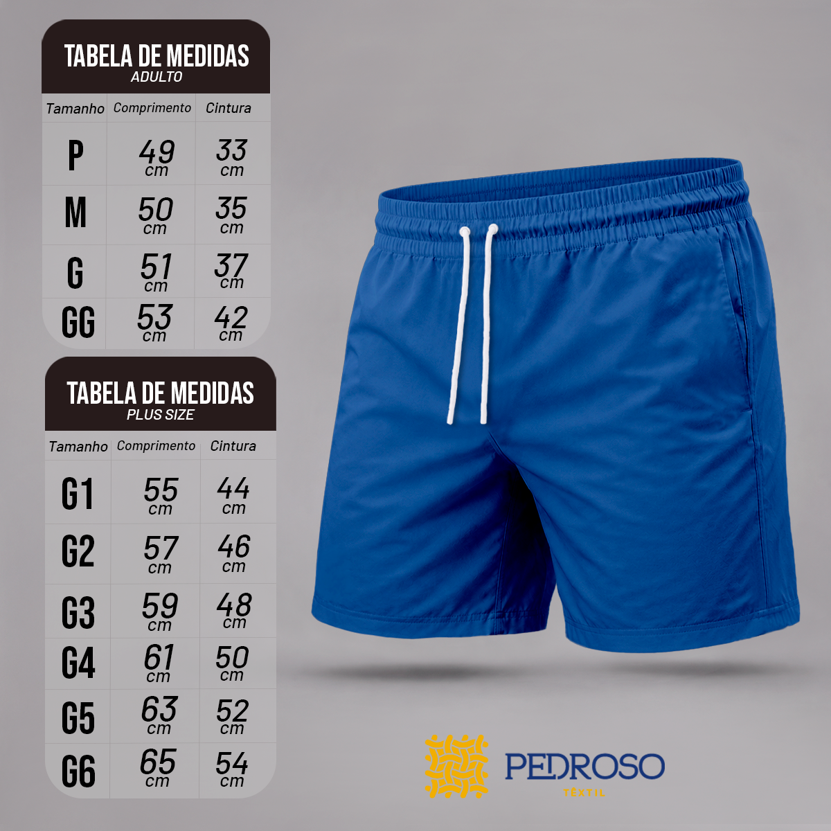 Bermuda Tactel Elastano Masculina (10 PEÇAS POR VARIAÇÃO)
