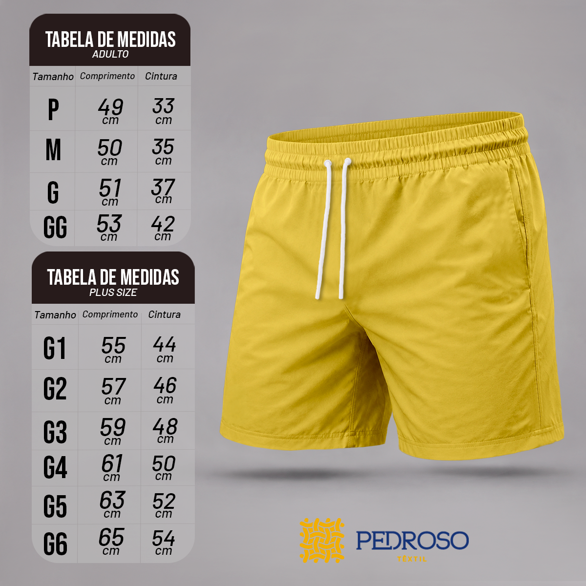 Bermuda Tactel Elastano Masculina (10 PEÇAS POR VARIAÇÃO)