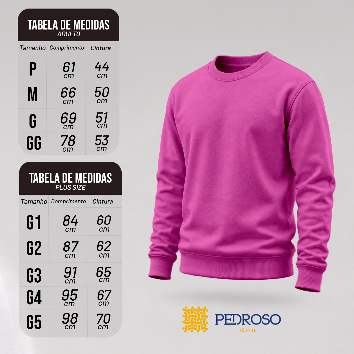 Blusa Moletom Careca Lisa Premium Slim Algodão Mácio