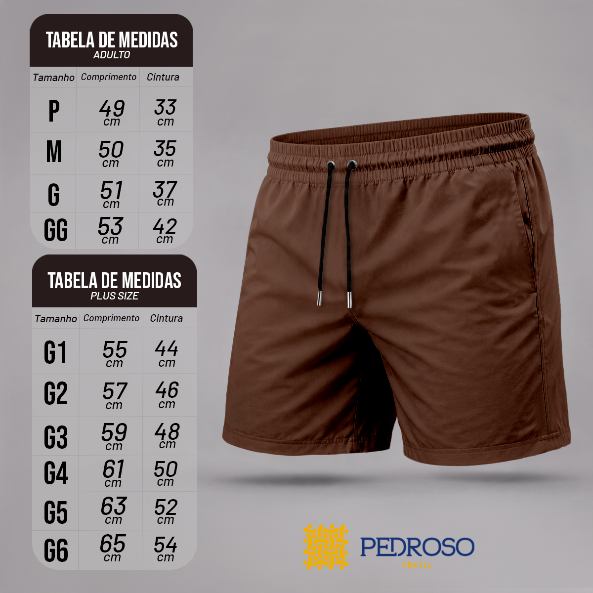 Bermuda Tactel Elastano Masculina (10 PEÇAS POR VARIAÇÃO)