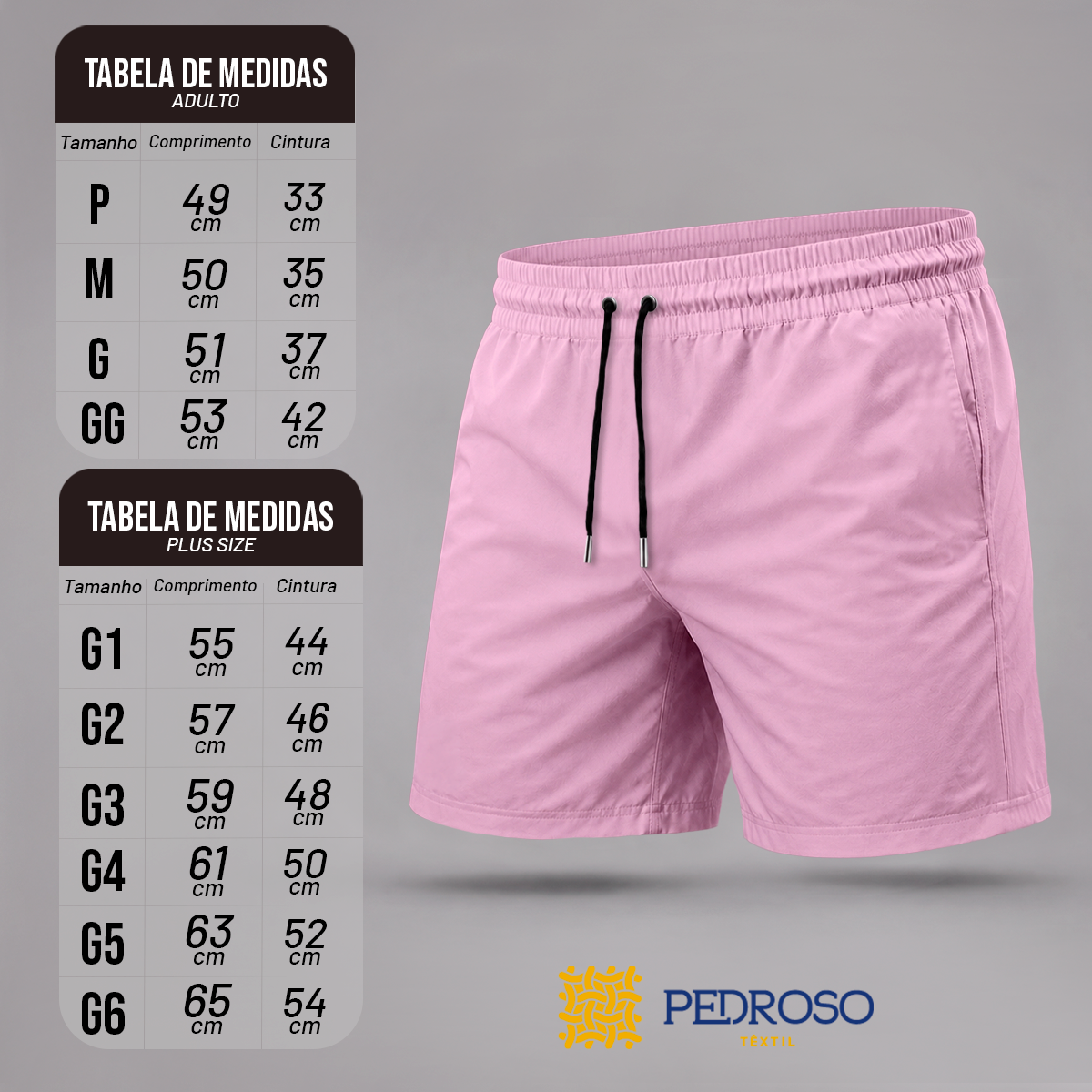 Bermuda Tactel Elastano Masculina (10 PEÇAS POR VARIAÇÃO)