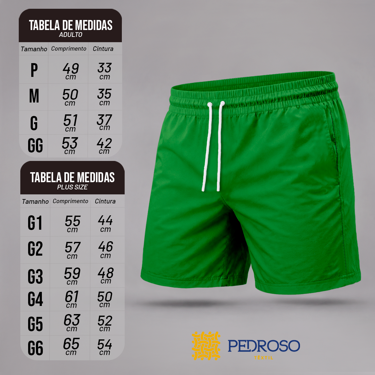 Bermuda Tactel Elastano Masculina (10 PEÇAS POR VARIAÇÃO)