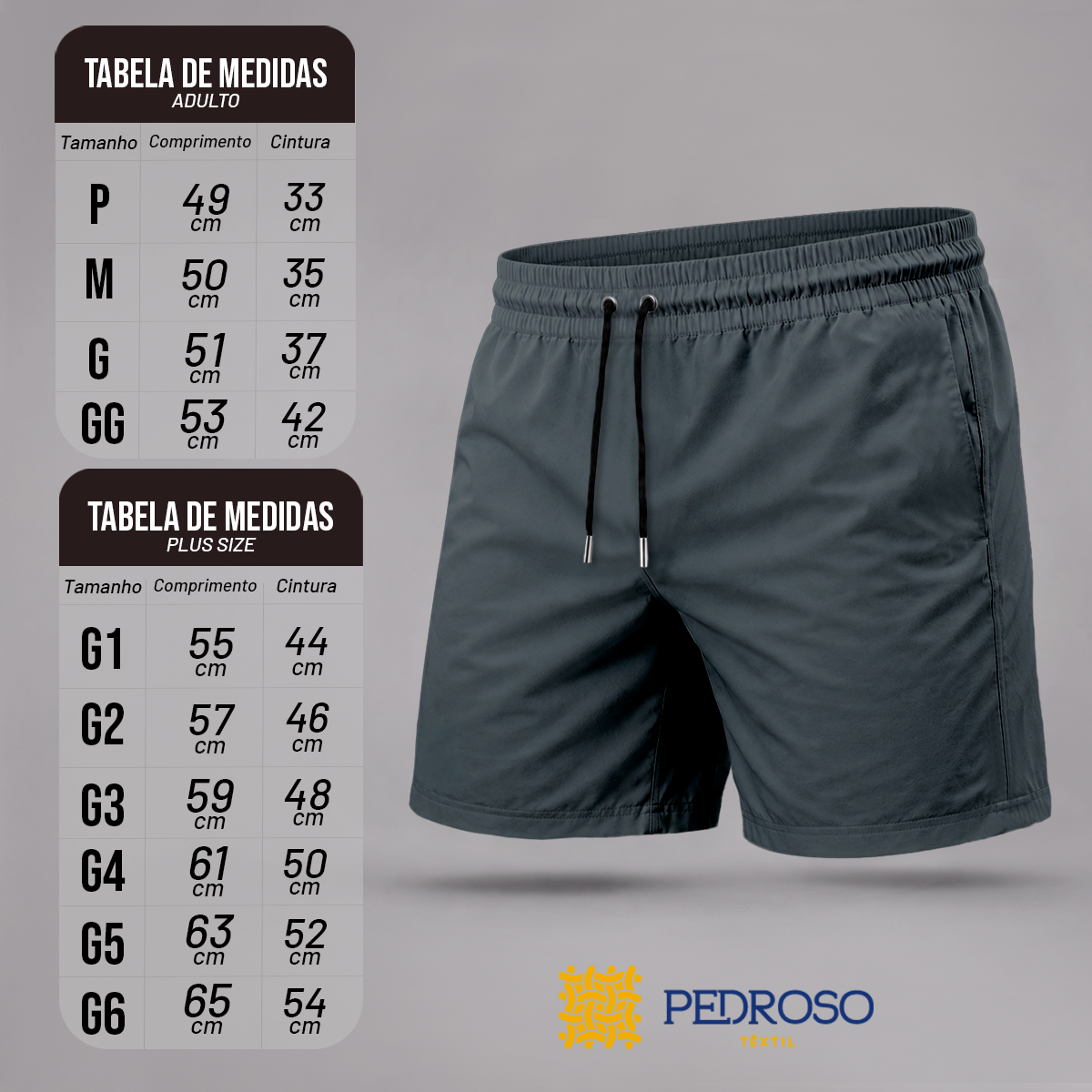 Bermuda Tactel Elastano Masculina (10 PEÇAS POR VARIAÇÃO)