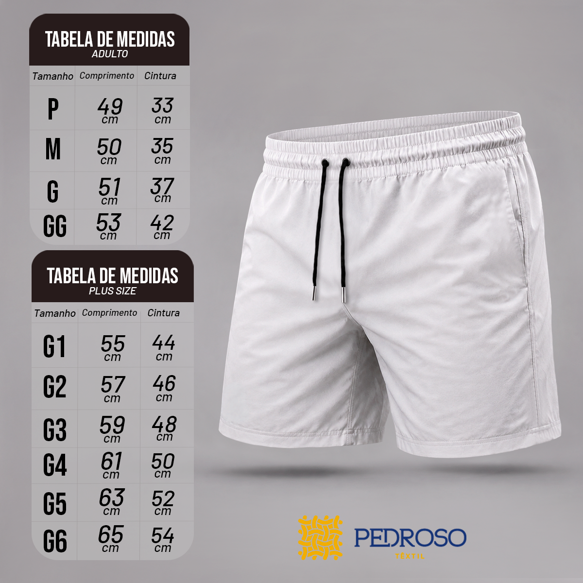 Bermuda Tactel Elastano Masculina (10 PEÇAS POR VARIAÇÃO)