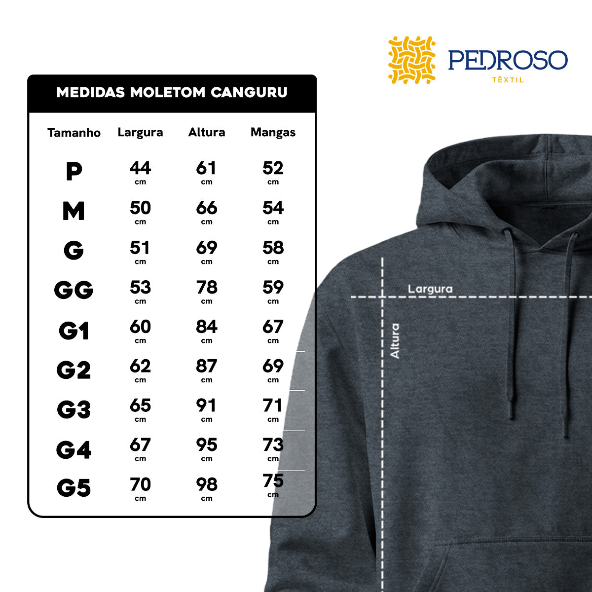 Blusa Moletom Canguru Lisa Premium Slim Algodão Mácio