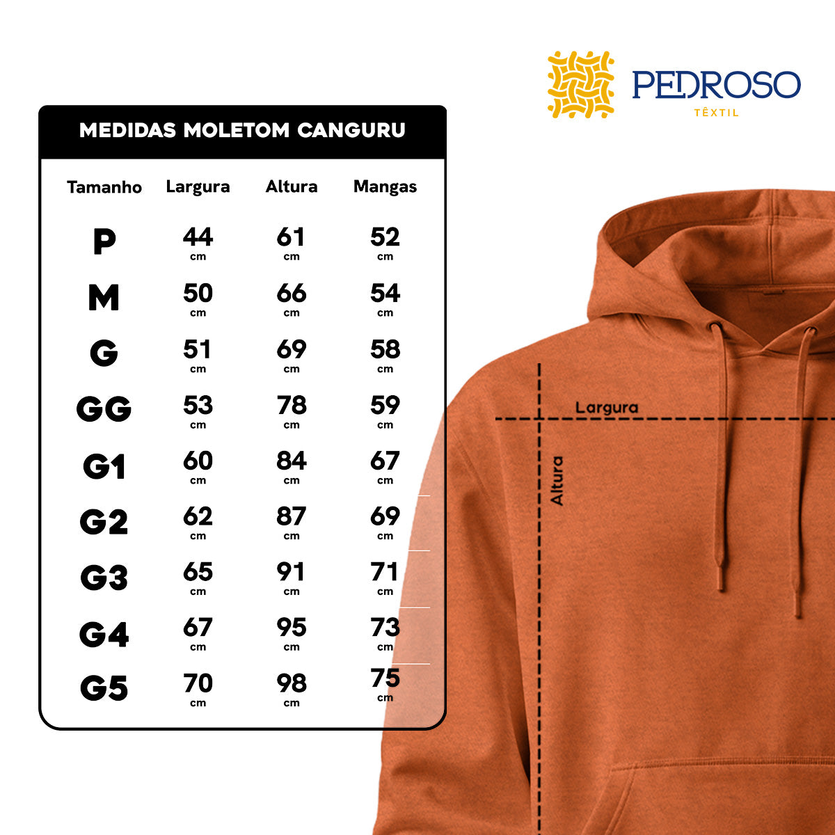 Blusa Moletom Canguru Lisa Premium Slim Algodão Mácio