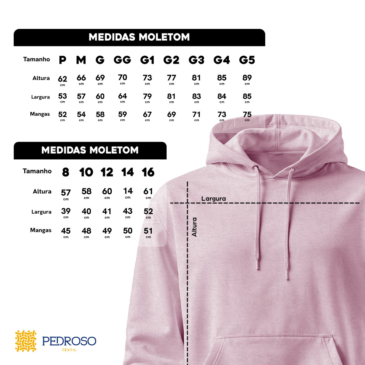 Blusa Moletom Canguru Lisa Premium Slim Algodão (10 PEÇAS POR VARIAÇÃO)