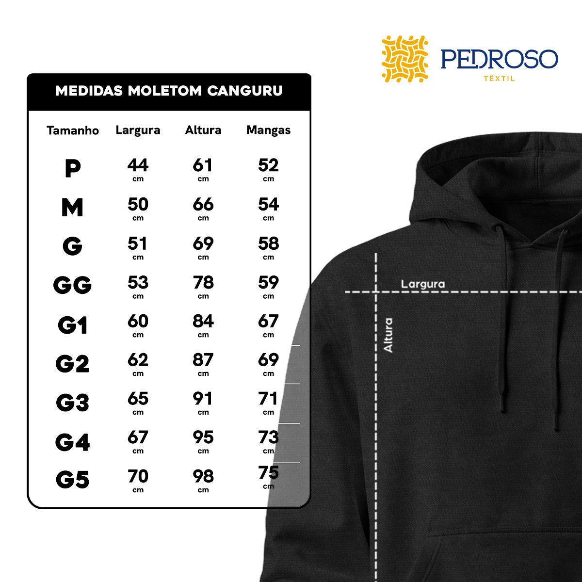 Blusa Moletom Canguru Lisa Premium Slim Algodão Mácio