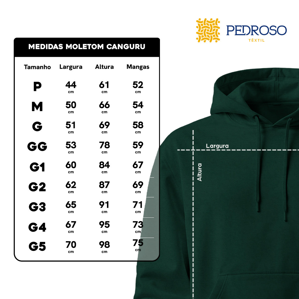 Blusa Moletom Canguru Lisa Premium Slim Algodão Mácio