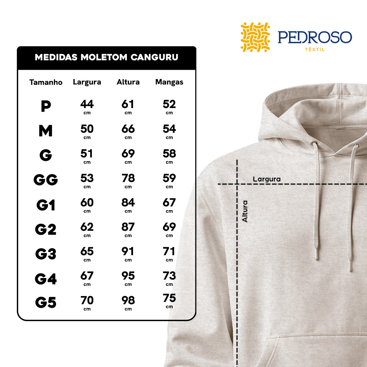 Blusa Moletom Canguru Lisa Premium Slim Algodão Mácio