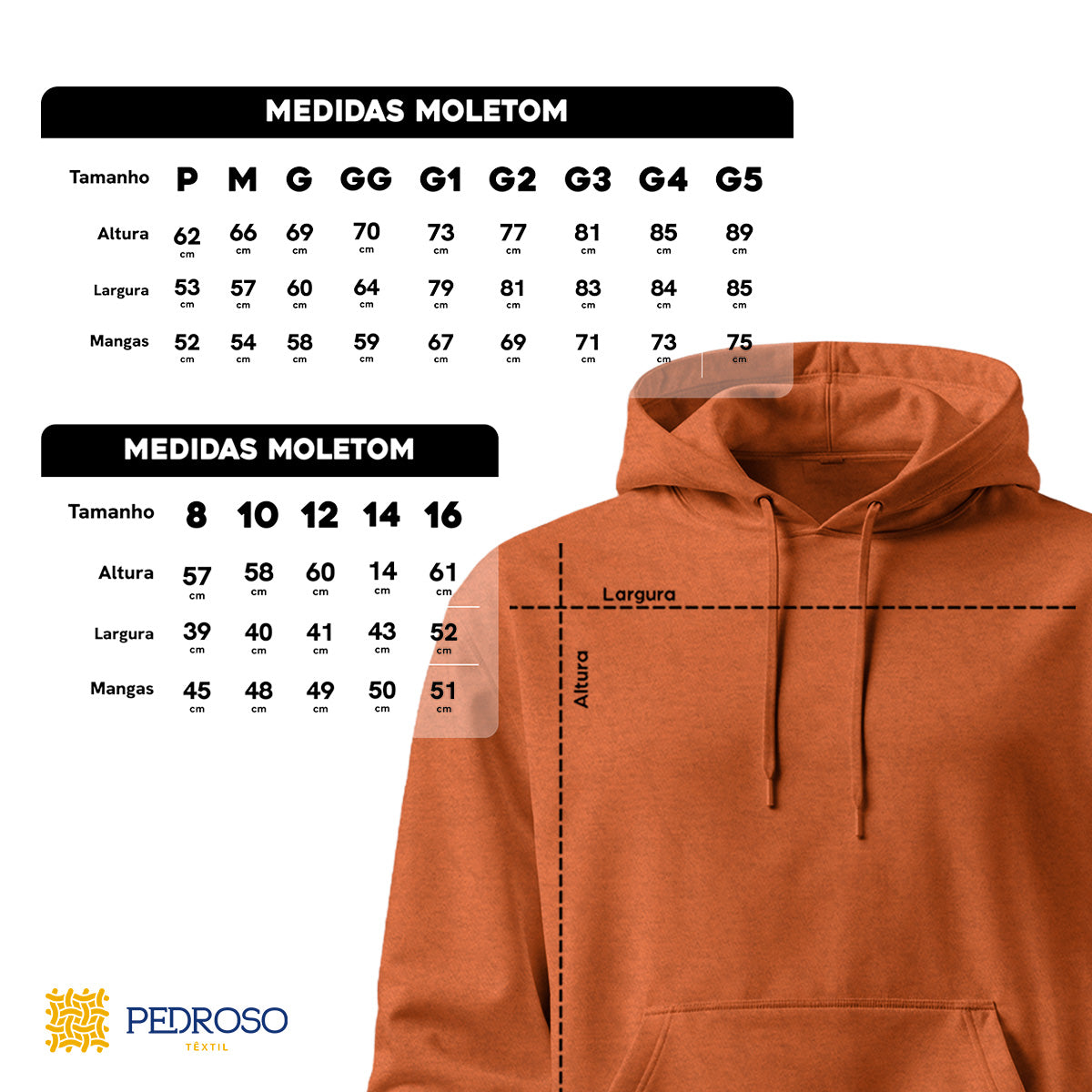 Blusa Moletom Canguru Lisa Premium Slim Algodão (10 PEÇAS POR VARIAÇÃO)