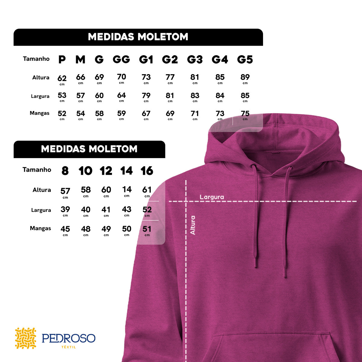 Blusa Moletom Canguru Lisa Premium Slim Algodão (10 PEÇAS POR VARIAÇÃO)