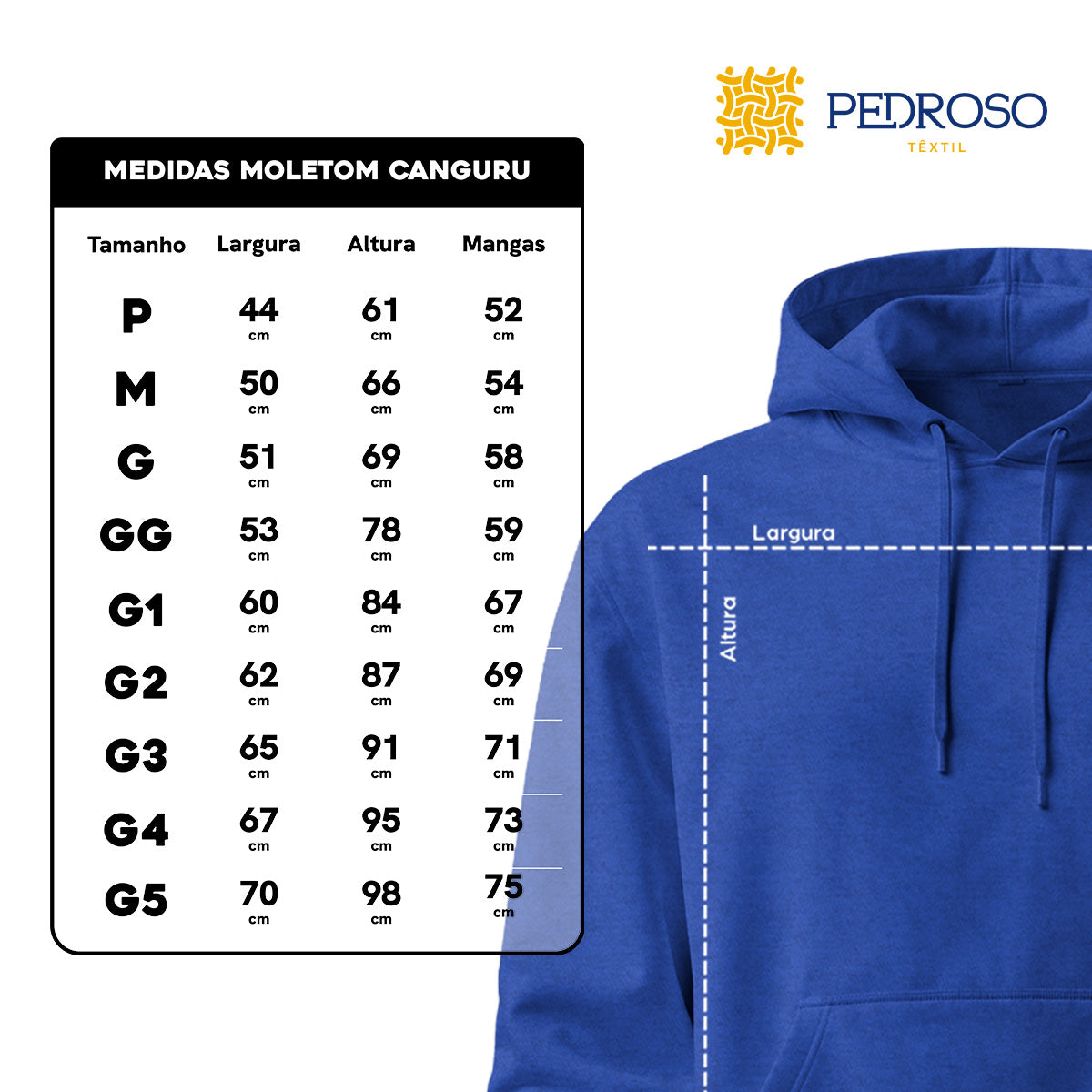 Blusa Moletom Canguru Lisa Premium Slim Algodão Mácio