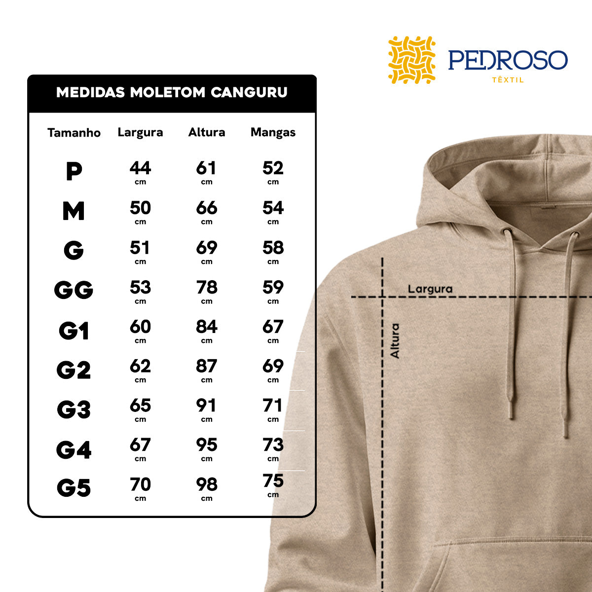 Blusa Moletom Canguru Lisa Premium Slim Algodão Mácio