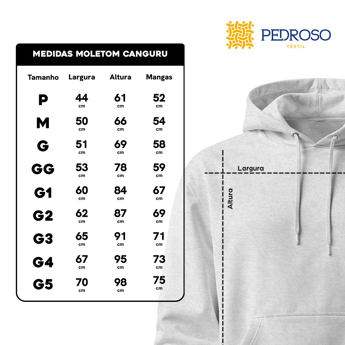 Blusa Moletom Canguru Lisa Premium Slim Algodão Mácio