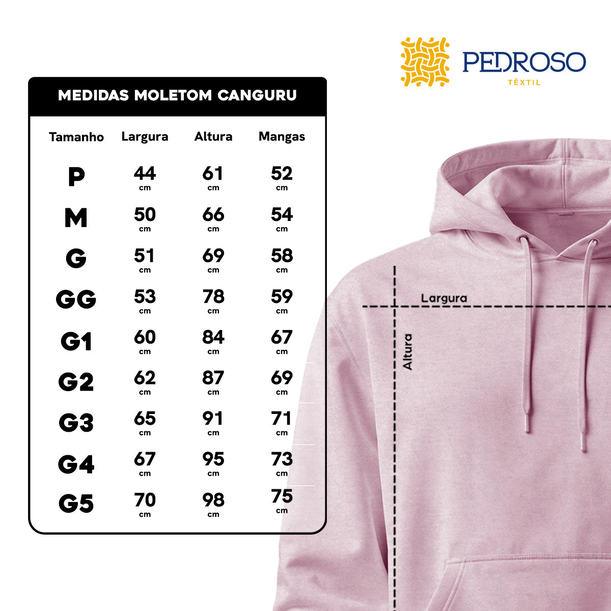 Blusa Moletom Canguru Lisa Premium Slim Algodão Mácio