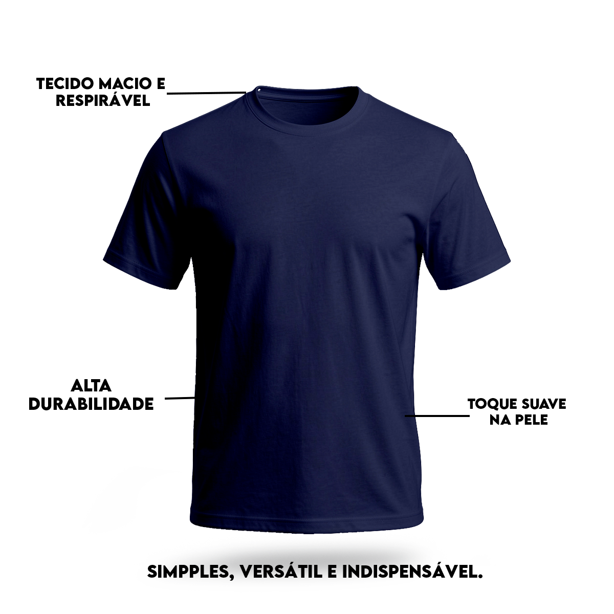 Camiseta Camisa Lisa Premium Slim Algodão Cores Variadas (10 PEÇAS POR VARIAÇÃO)