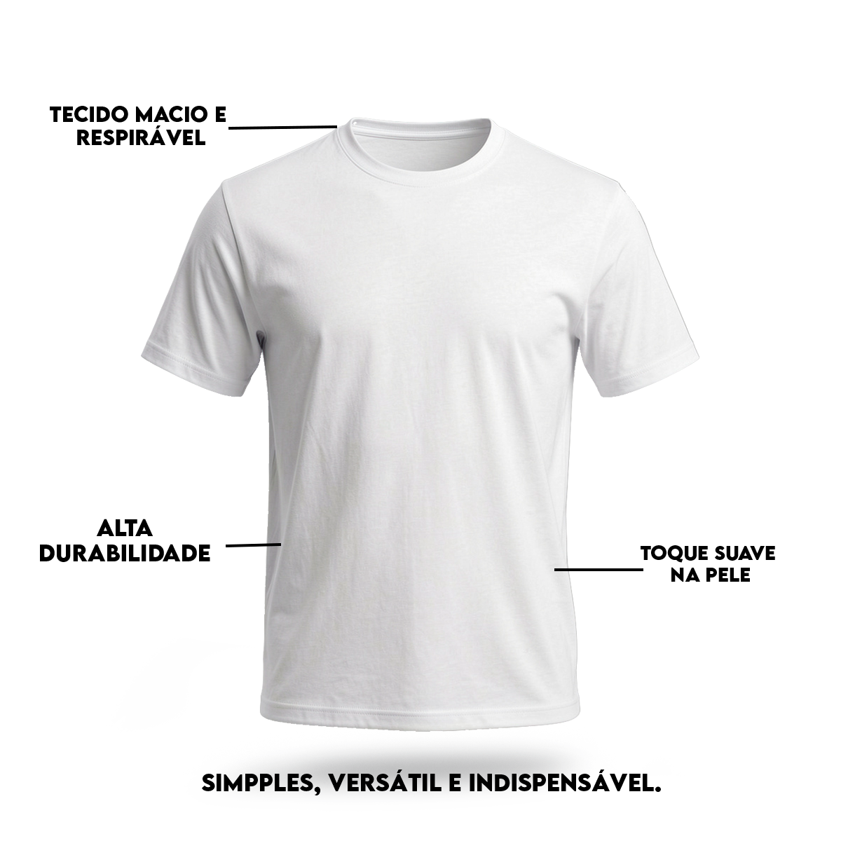 Camiseta Camisa Lisa Premium Slim Algodão Cores Variadas (10 PEÇAS POR VARIAÇÃO)