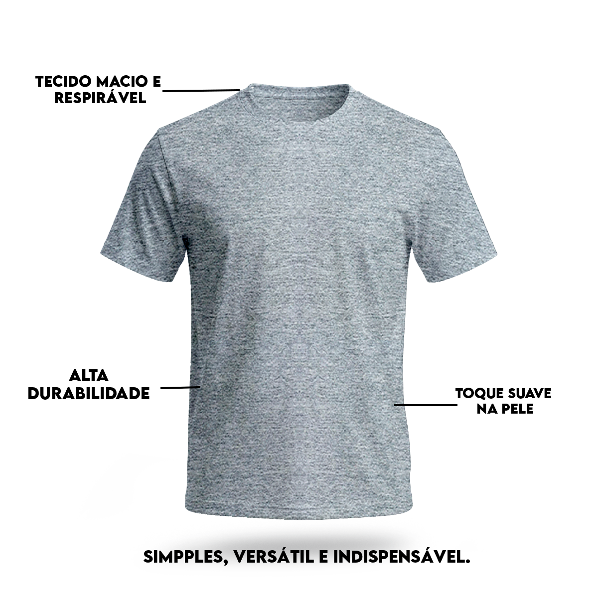 Camiseta Camisa Lisa Premium Slim Algodão Cores Variadas (10 PEÇAS POR VARIAÇÃO)