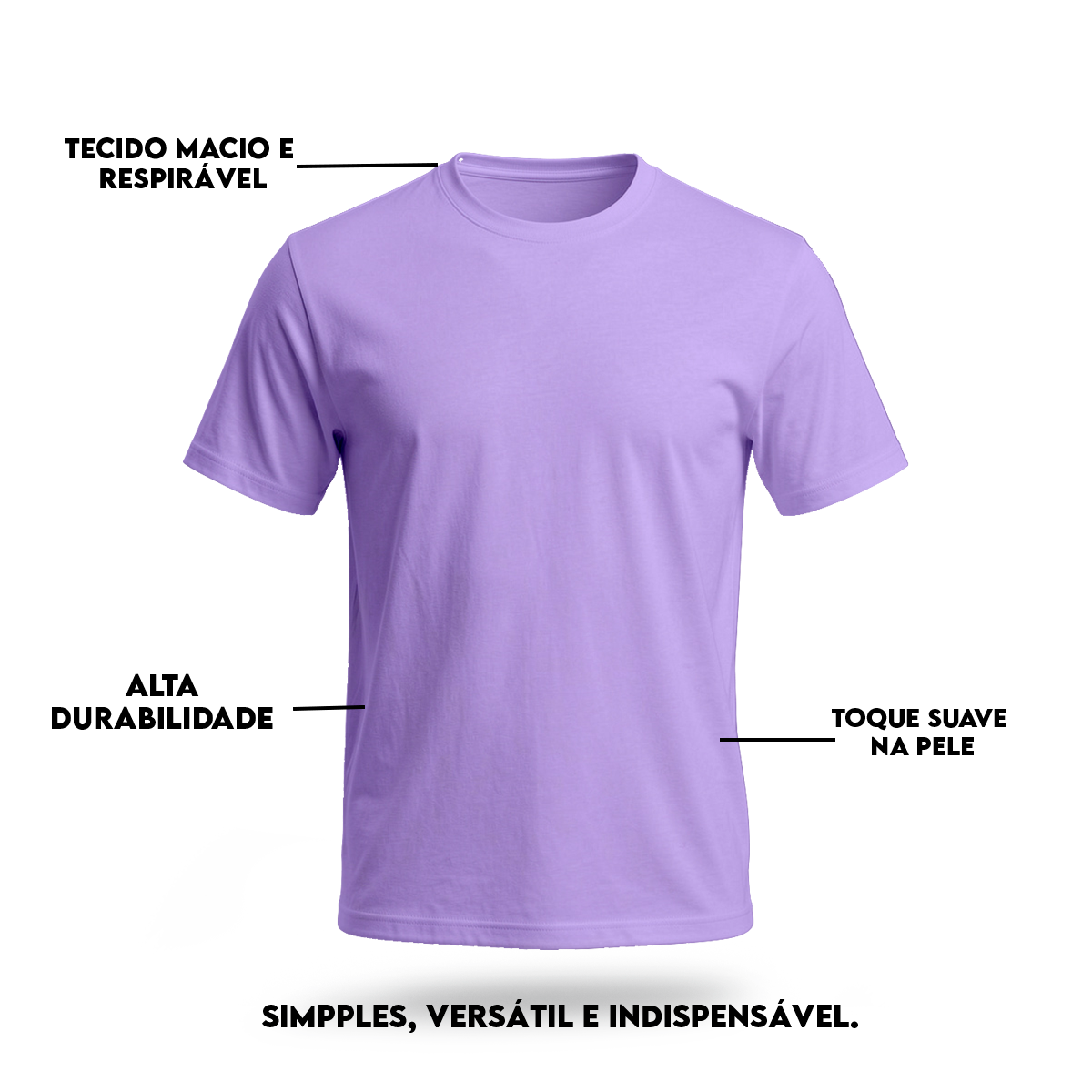 Camiseta Camisa Lisa Premium Slim Algodão Cores Variadas (10 PEÇAS POR VARIAÇÃO)