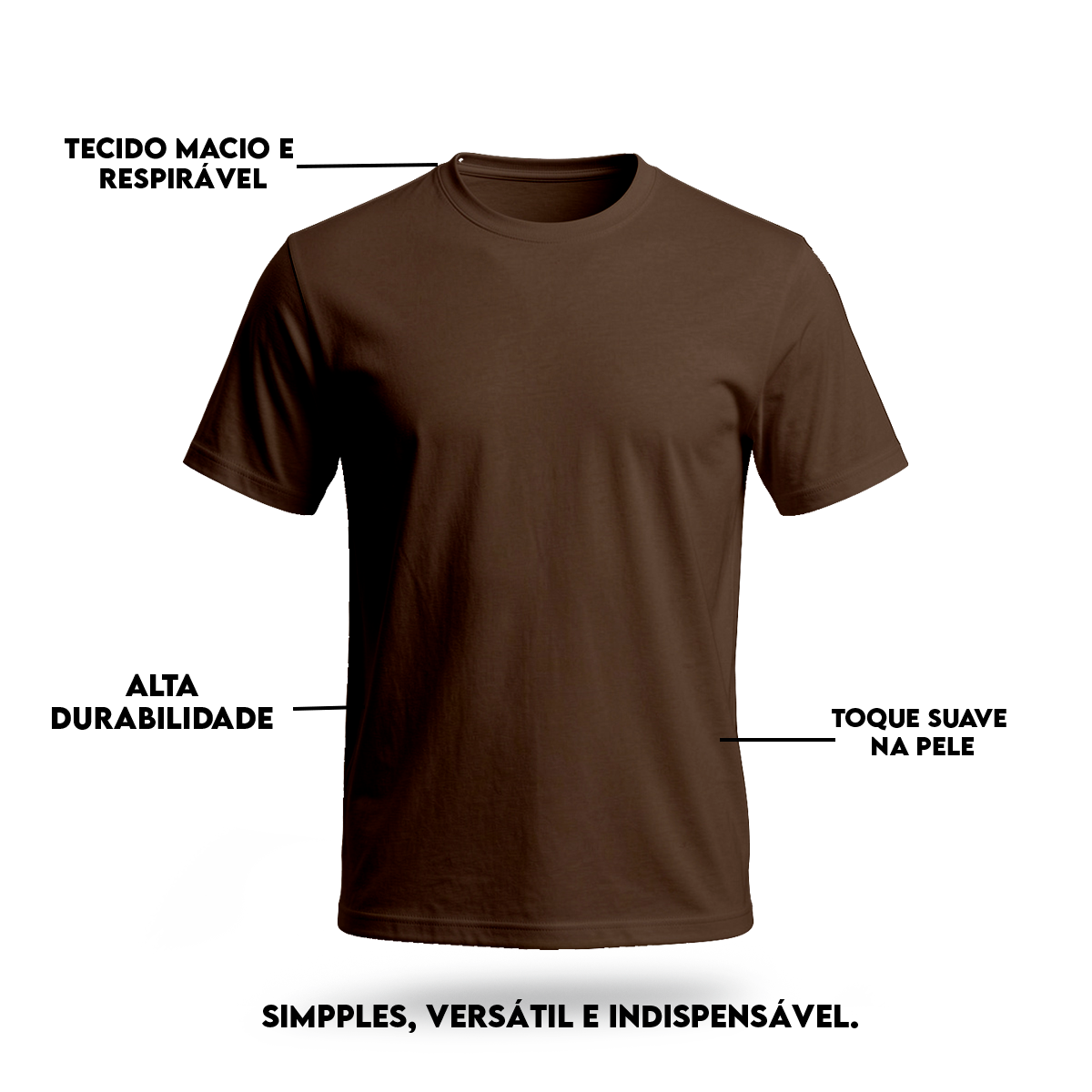 Camiseta Camisa Lisa Premium Slim Algodão Cores Variadas (10 PEÇAS POR VARIAÇÃO)