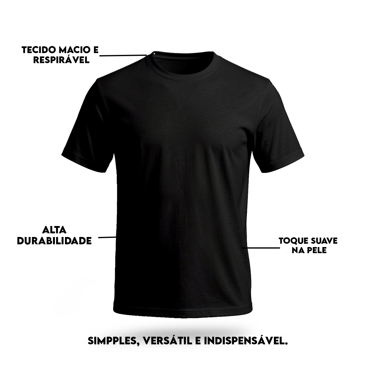 Camiseta Camisa Lisa Premium Slim Algodão Cores Variadas (10 PEÇAS POR VARIAÇÃO)