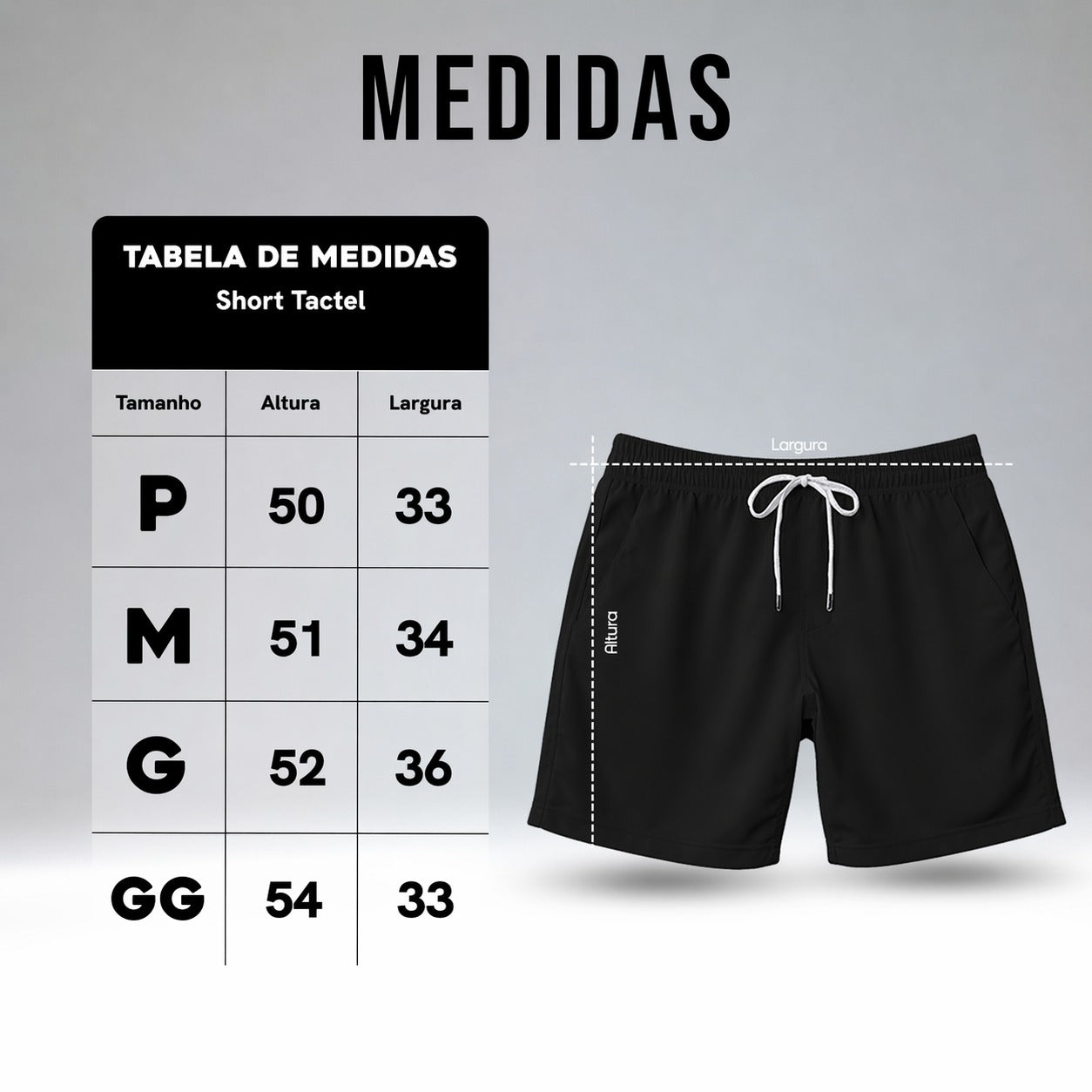 Short Tactel Masculino Cós Elástico Várias Cores