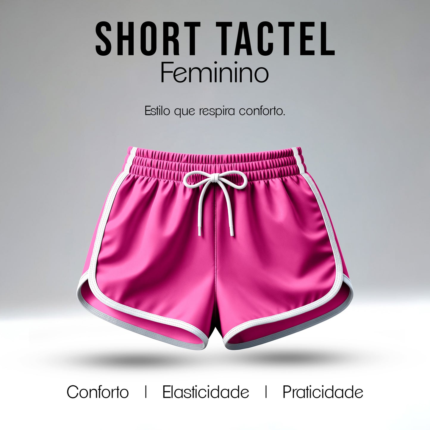 Short Tactel Feminino Cós Elástico Várias Cores