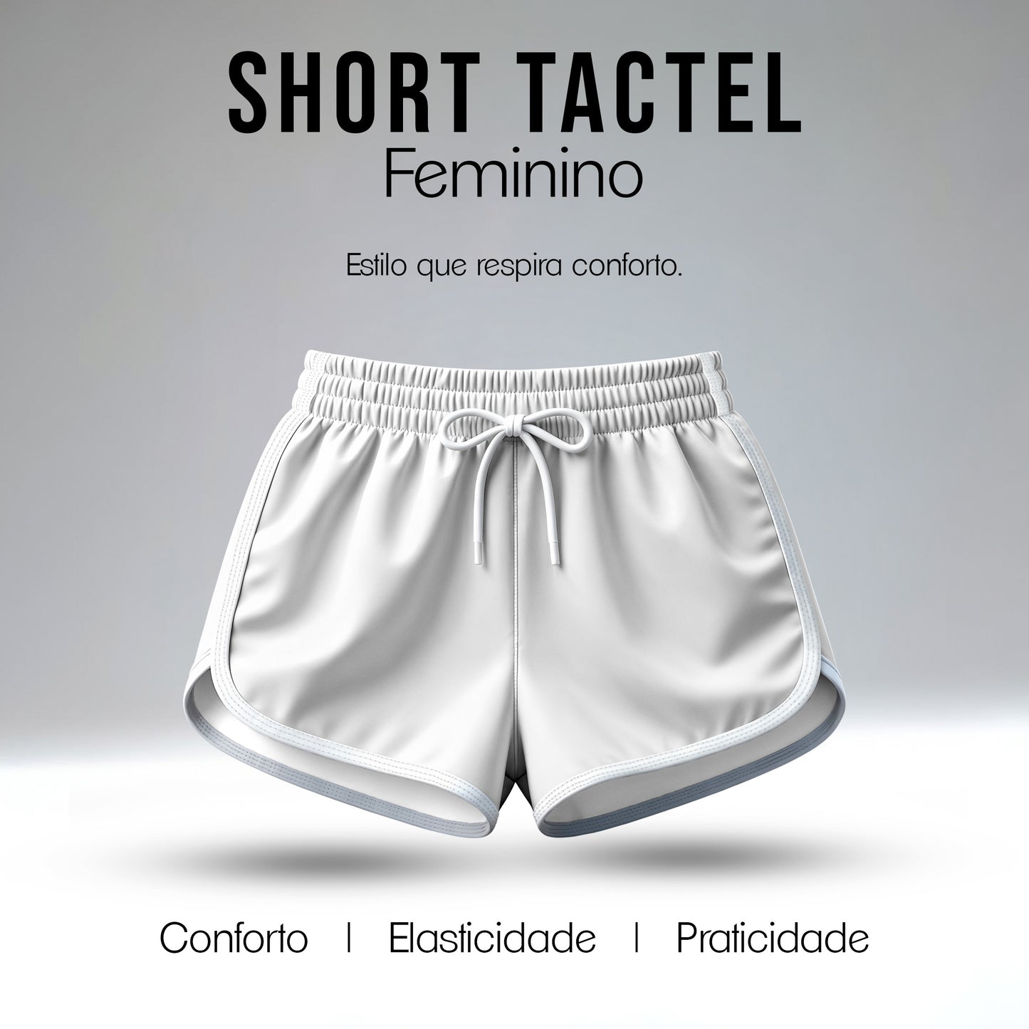 Short Tactel Feminino Cós Elástico Várias Cores