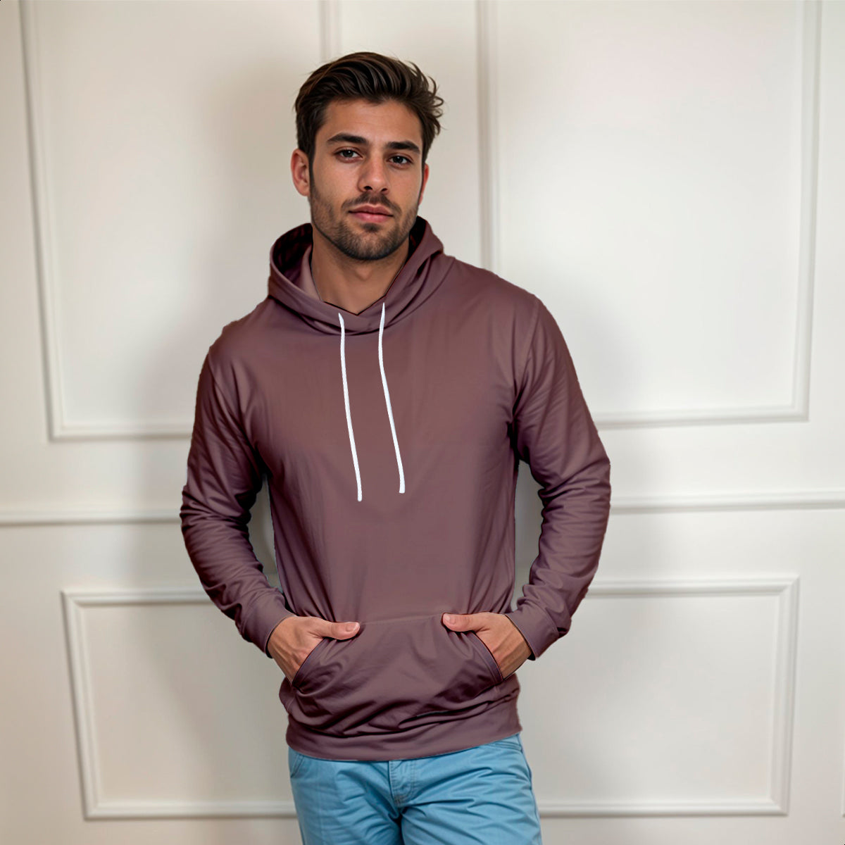 Blusa Moletom Canguru Lisa Premium Slim Algodão Mácio