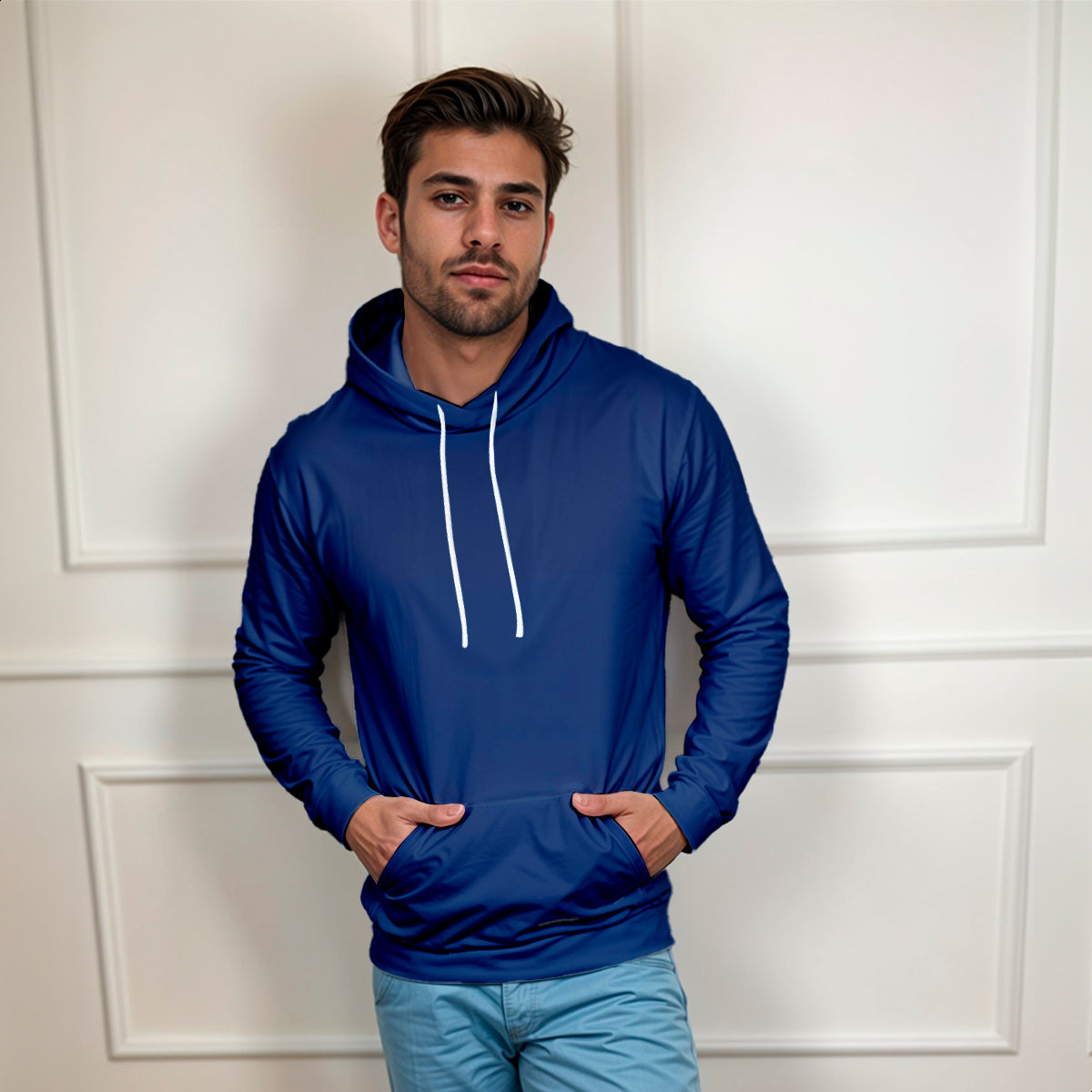 Blusa Moletom Canguru Lisa Premium Slim Algodão Mácio