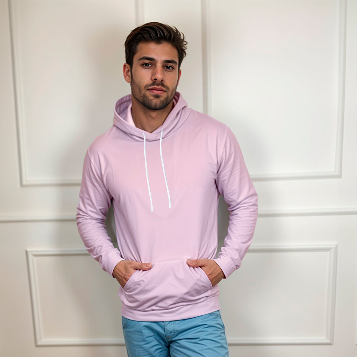 Blusa Moletom Canguru Lisa Premium Slim Algodão Mácio