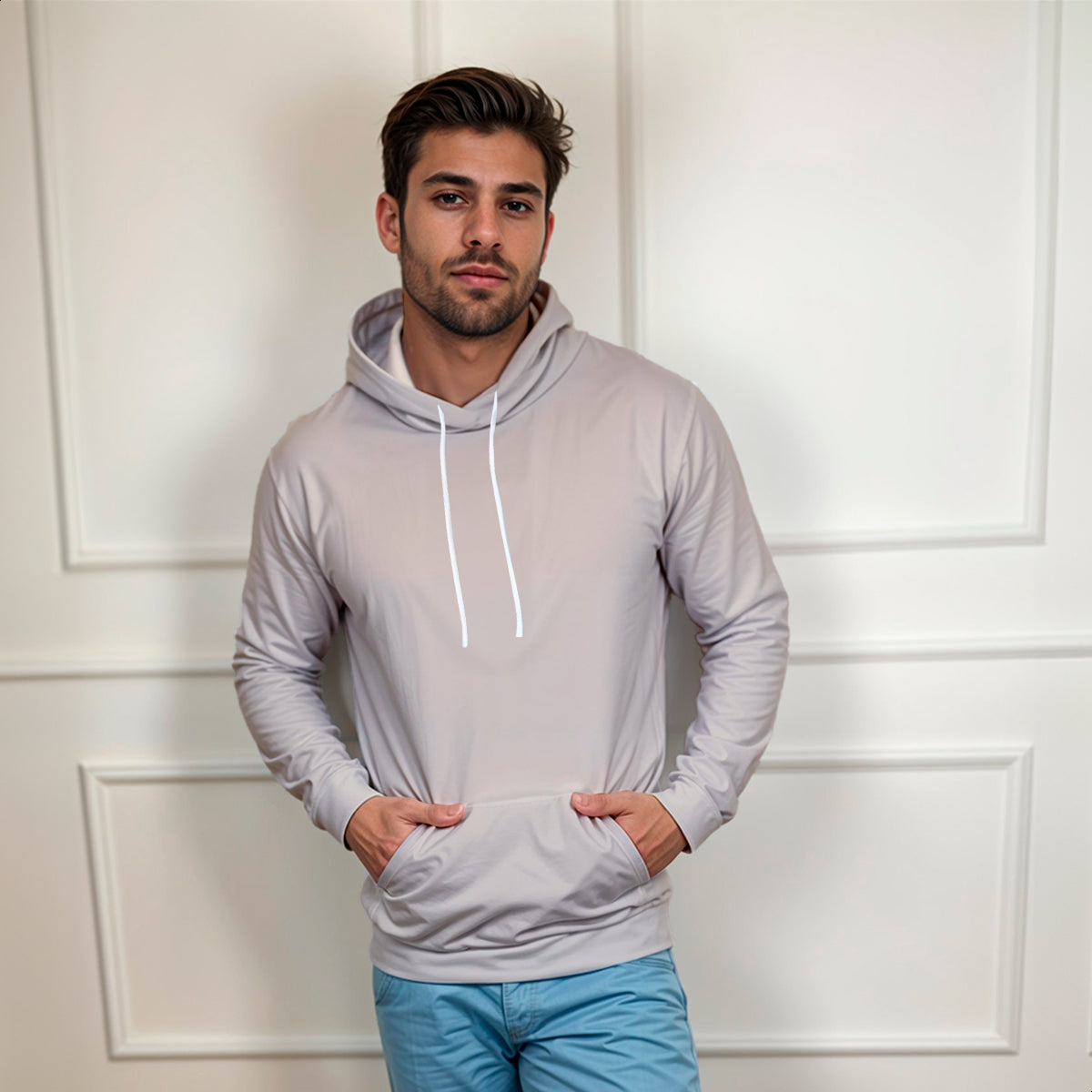 Blusa Moletom Canguru Lisa Premium Slim Algodão Mácio