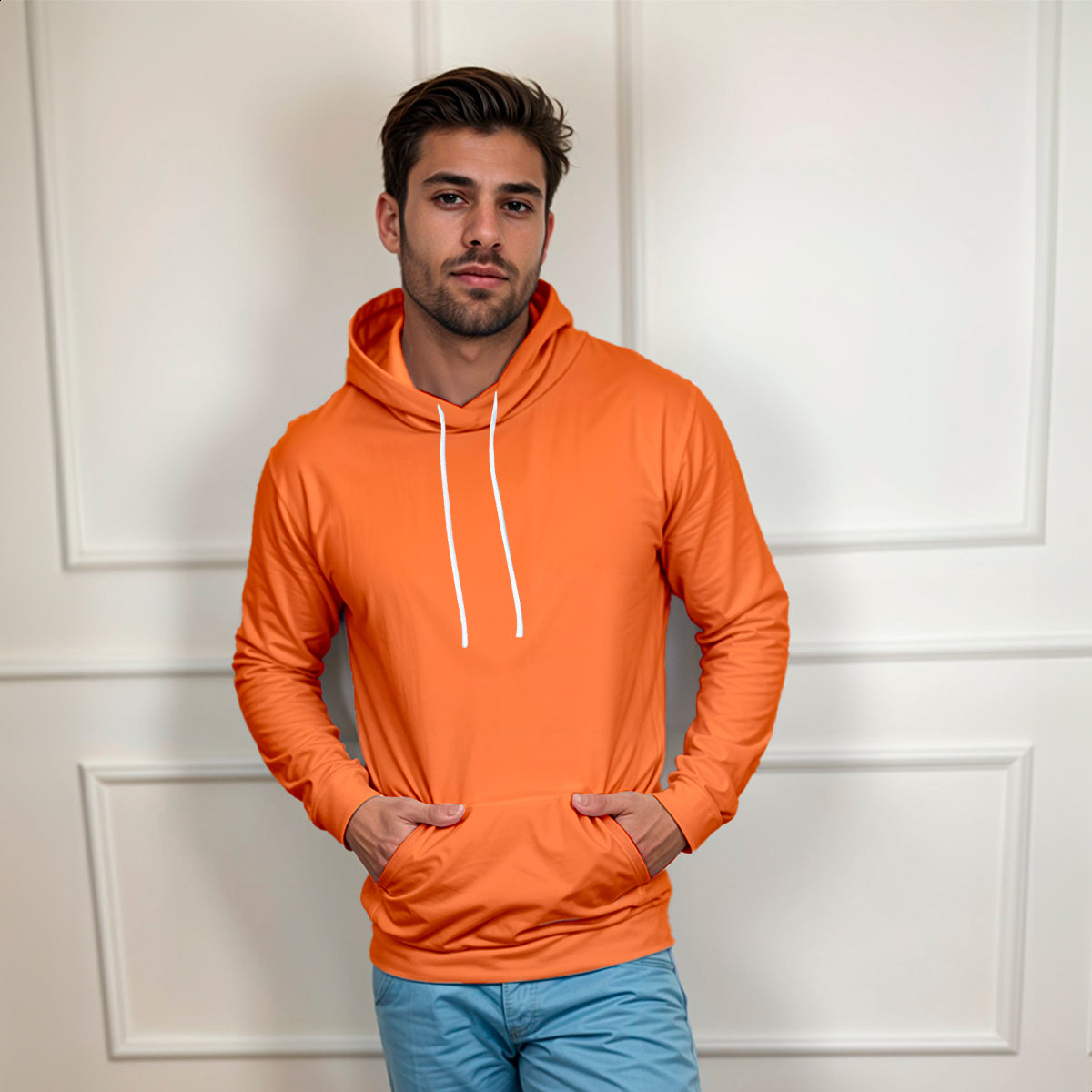 Blusa Moletom Canguru Lisa Premium Slim Algodão Mácio