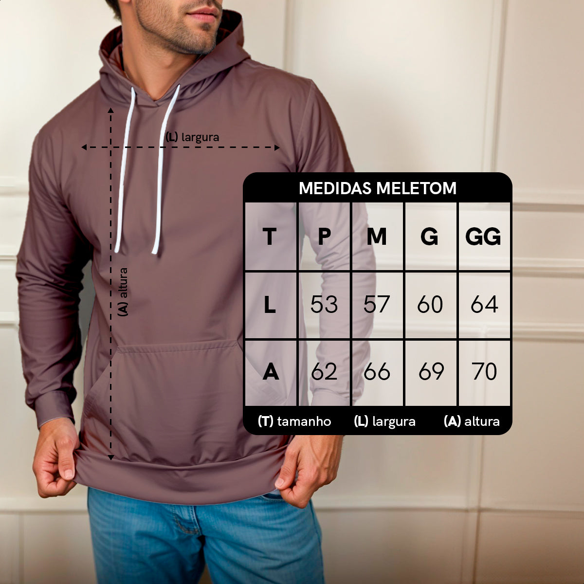 Blusa Moletom Canguru Lisa Premium Slim Algodão Mácio