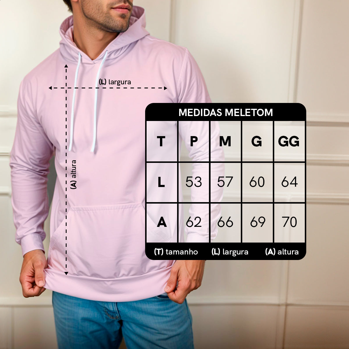 Blusa Moletom Canguru Lisa Premium Slim Algodão Mácio