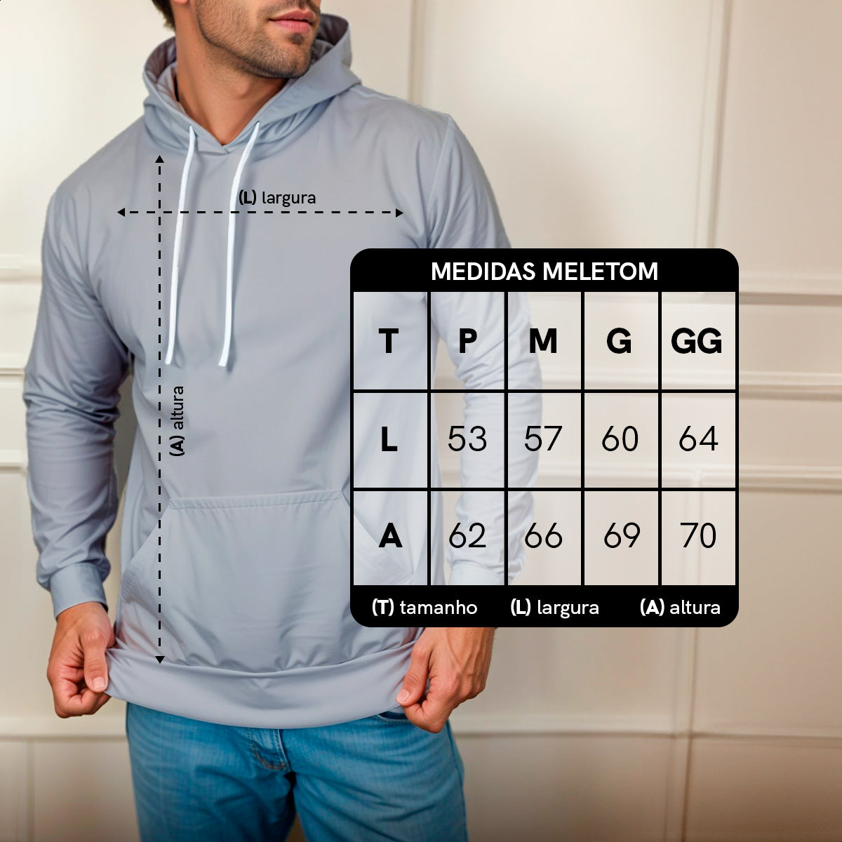 Blusa Moletom Canguru Lisa Premium Slim Algodão Mácio