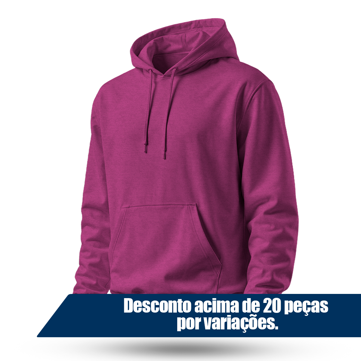 Blusa Moletom Canguru Lisa Premium Slim Algodão Mácio Unissex