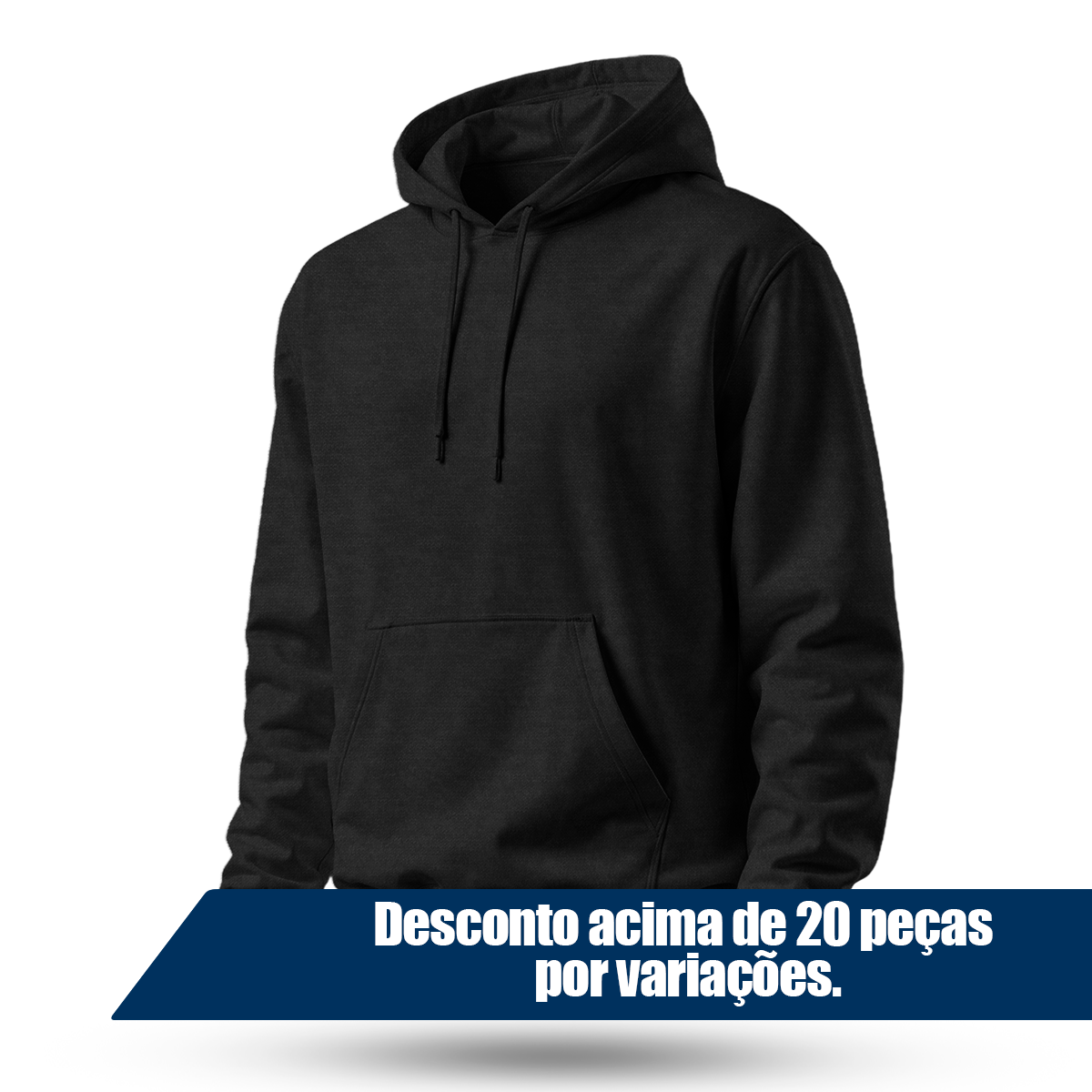 Blusa Moletom Canguru Lisa Premium Slim Algodão Mácio Unissex