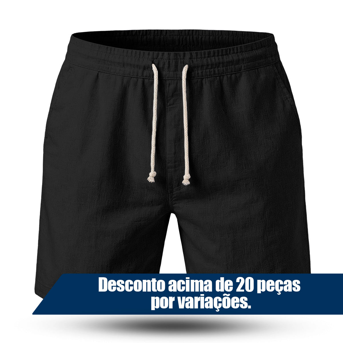 Bermuda Short Linho Masculino Básico Diversas Cores
